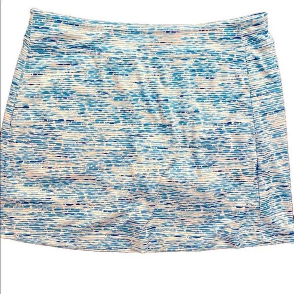 PGA Tour DryFit Skort- M blue /white print , polyester spandex